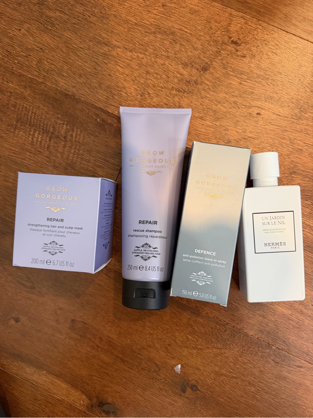 Grow gorgeous set with Hermes body lotion